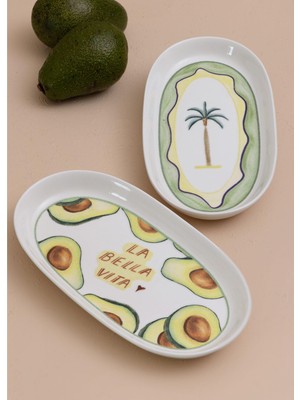 The Mia Italian Summer Oval Servis Tabağı 2li 29 cm