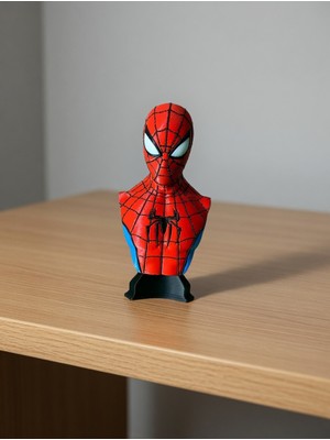 Riva Self Spider-Man Büst Figür - 13,5 cm Çok Renkli 3D Baskı Örümcek Adam Biblo
