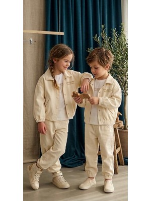 Baby Lory Kids Store Unisex Çocuk Krem 3’lü Takım