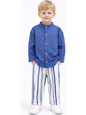Baby Lory Kids Store Erkek Çocuk Gömlekli Keten Takım