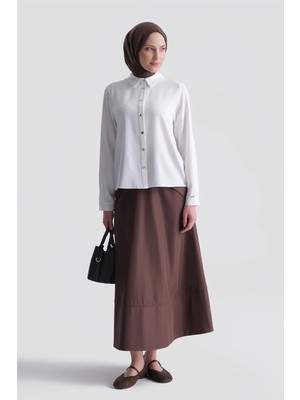 Armine Basic Gömlek Ekru