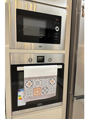 Dekomod Dekoratif Mutfak Pamuklu Fırın Havlusu Özel Desenli Etnik Model 35X50 cm Yıkanabilir