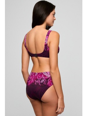 Kom Shawl Desenli Toparlayıcı Bikini