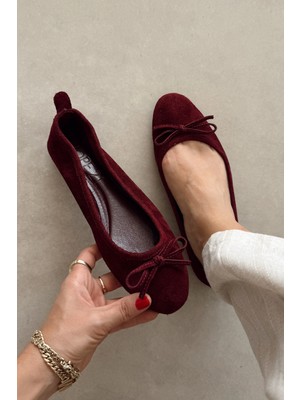 Nope21 Basic Bordo Hakiki Deri Babet