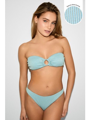 Kom Raigha Simli Kumaş Aksesuar Detay Bikini