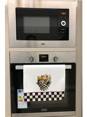 Dekomod Dekoratif Mutfak Pamuklu Fırın Havlusu Özel Desenli Damalı Model 35X50 cm Yıkanabilir Pamuklu Ürün