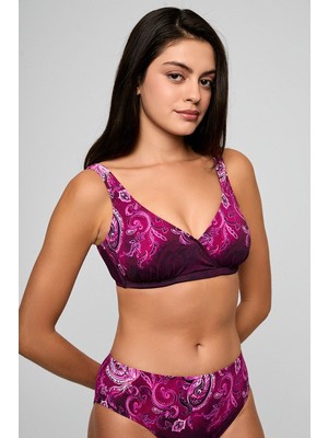 Kom Shawl Desenli Toparlayıcı Bikini