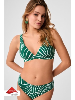 Kom Repali Desenli Üçgen Bikini
