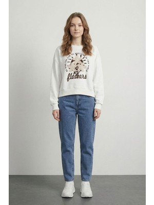 Quzu 26YSWT01647 Patch Detaylı Kadın Sweatshirt