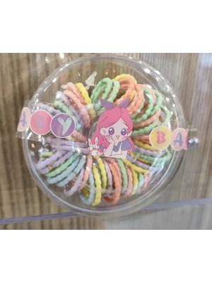 Ada Çanta Kırtasiye Mini Lastik Çok Renkli Saç Tokası Seti JD0220008
