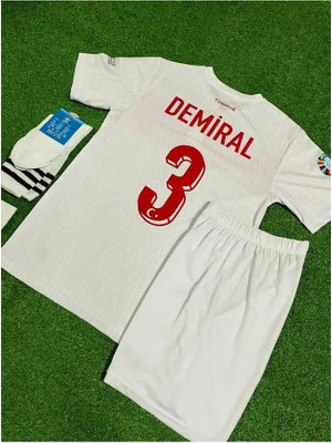 Türkiye Milli Takımı Euro 2024 Merih Demiral Çocuk Forması 4'lü Set (Beyaz)