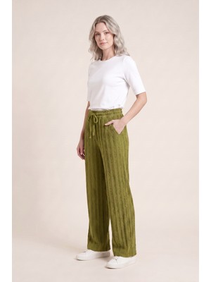 Obje Kadın Çağla Yeşil Fırfırlı Pijama Altı