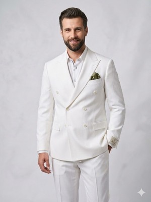 Centilmen Selim Havan Kruvaze Çizgili Erkek Blazer Ceket 0024