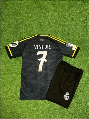 Real Madrid 2025/26 Sezonu Vini Jr Deplasman Çocuk Forması (Gri)