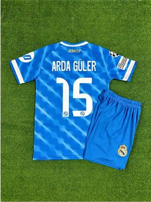 Real Madrid 2025/26 Yeni Sezon Arda Güler Alternatif Çocuk Forması ( Blue)
