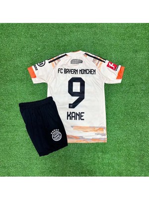 B.a.y.e.r.n M.ü.n.i.h  2025-26 Yeni Sezon Harry Kane Deplasman Çocuk Forması (Bej)