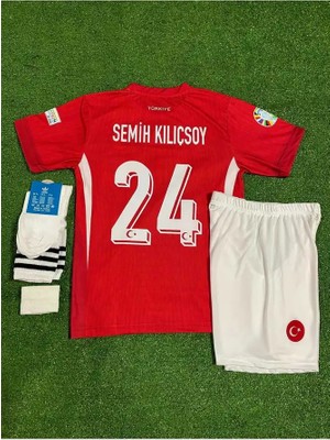 Türkiye Milli Takım Euro 2024 Semih Kılıçsoy Çocuk Forması 4'lü Set (Red)