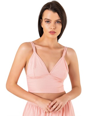 Obje Kadın Somon Cotton Crop