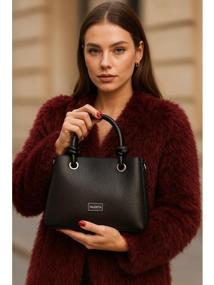 Velvet Rush Kadın Düğüm Detay 3 Bölmeli El ve Omuz Çantası