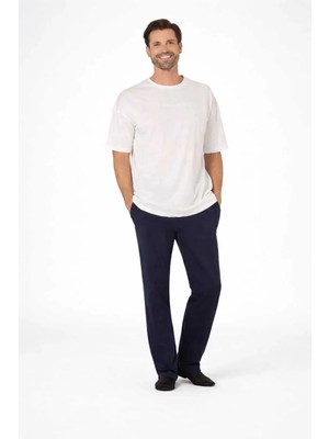 Pierre Cardin Erkek Yuvarlak Yaka Pamuklu 2li Ev Giyim Pijama Takımı Beyaz 026P.BO6NNI0E.C8.LYDE6.KM