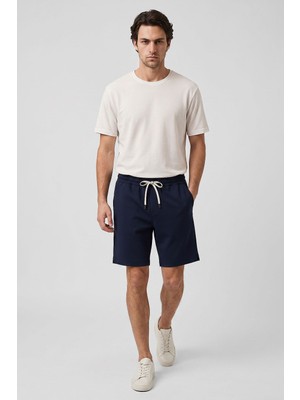 Tommy Life Lacivert Standart Fit Basic Arka Cepli Erkek Şort - 81314