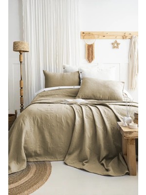 Colezium Şaheser Home Collection Yatak Örtüsü Çift Kişilik Julia Haki