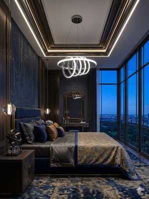 Aura Lighting Aura Lıghtıng Kuzey Krom Model 4 Renk LED Kumandalı Modern Salon/antre/oda Avizesi (Gece Modlu)