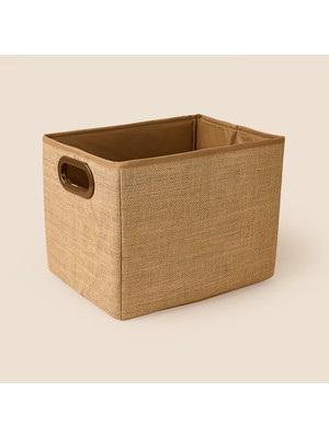 Simple Living Jüt Organizer Kutu - Kahverengi - 33X25X25 cm