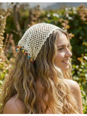 Ges Shop Kadın Trend El Örgüsü Bandana Saç Aksesuarı