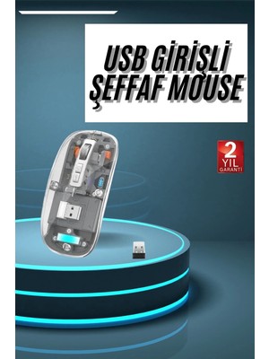 Genel Tedarik Kablosuz Mouse Fare Şarjlı Bluetooth Wireless Çift Modlu Sessiz