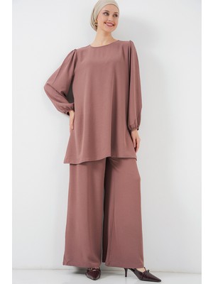 Bigdart Ayrobin Tunik Pantolon Alt Üst Takım 6712 - Gül Kurusu