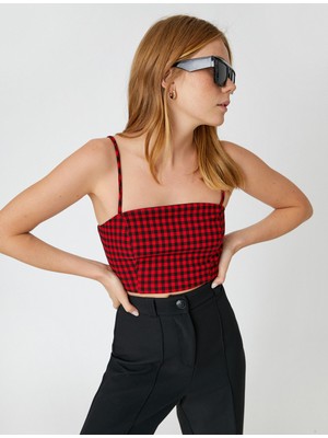 Koton İnce Askılı Crop Top