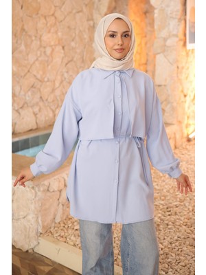 İmaj Butik Bebe Mavi Ön Detaylı  Linda Tunik
