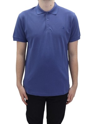 Santa Fistan Store Erkek Düz Spor Kesim Dar Kalıp Cepsiz Polo Yaka T-Shirt