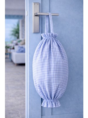 Yuvol Pötikareli Kırmızı Kumaş Poşetlik 50X30 cm Poşet Organizeri, Mutfak Poşet Düzenleyici