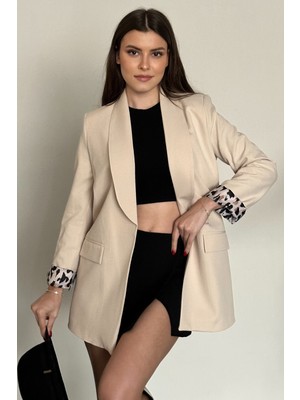 Moda Armanc Kadın Blazer Ceket Oversize Uzun | Lepoar Astarlı Klasik Şık Ofis & Günlük