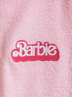 LC Waikiki Pembe Barbie Nakışlı Kadın Bornoz