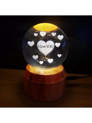 Aydogan's I Love You Tasarım Standlı Cam Küre