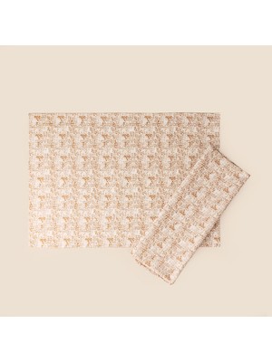 Evidea Soft Marfil 2'li Yastık Kılıfı - Ekru / Kahverengi - 50X70 cm
