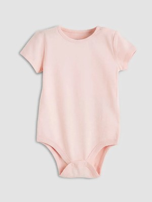 LC Waikiki Pembe Baskılı Kız Bebek Salopet ve Tişört