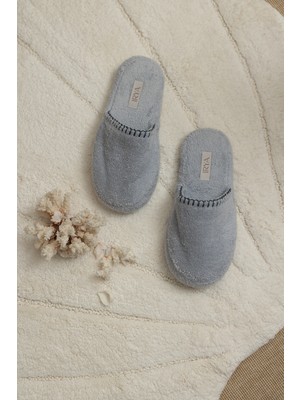 İrya Shadow Unisex Kalın Tabanlı Havlu Terlik Misty Blue