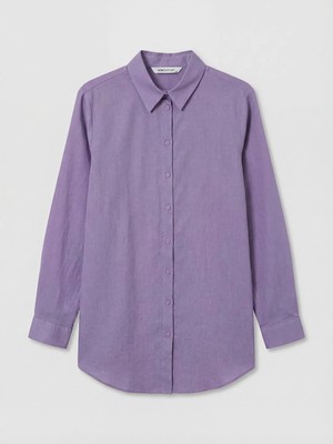 LC Waikiki Lila Regular Fit Kadın Gömlek Tunik
