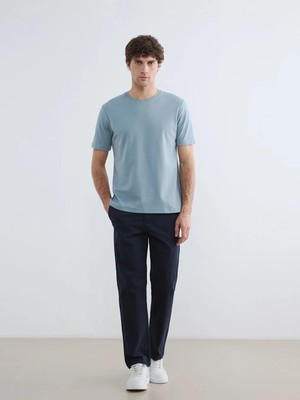 LC Waikiki Mavi Loose Fit Basic Dry Touch Tişört