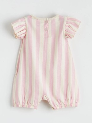 LC Waikiki Pembe Kız Bebek Minnie Mouse Baskılı 2'li Tulum