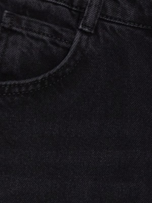 LC Waikiki Siyah Yırtık Detaylı Kız Çocuk Jean Şortolon