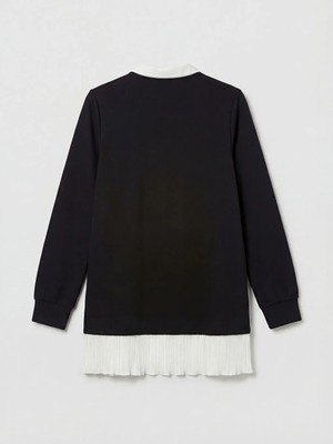 LC Waikiki Siyah Fular Yaka Soft Touch Kadın Tunik