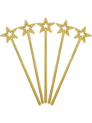The Gencoo Altın Renk Yıldız Peri Asası Peri Değneği 34 cm 1 Adet