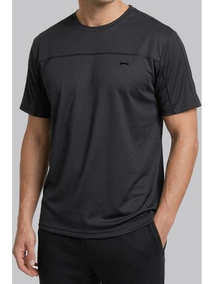 Slazenger 3615 Erkek Bisiklet Yaka Şerit Detaylı Tişört Regular Fit
