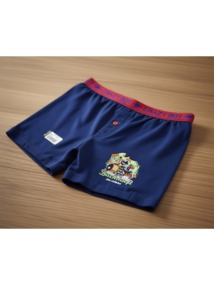 Tutku Erkek Çocuk Baskılı Likralı Boxer 12'li Paket Esnek Yapı ile Konforlu Kullanım