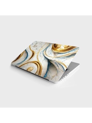 Peri Store Laptop Bilgisayar Notebook Pc Kaplama Etiketi Soyut Mermer Lüks Ebru